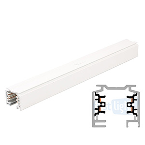 Eutrac 3 Phasen Aufbauschiene weiß